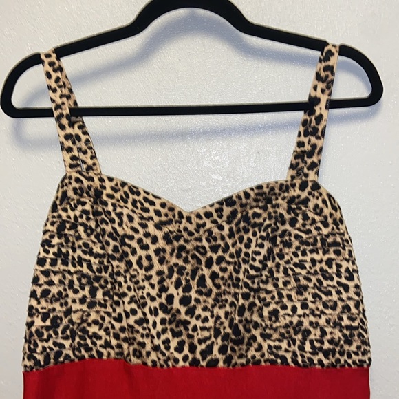 torrid Plus Size 14 Red Animal Print Sleeveless Cocktail Dress 3212 - Picture 4 of 11